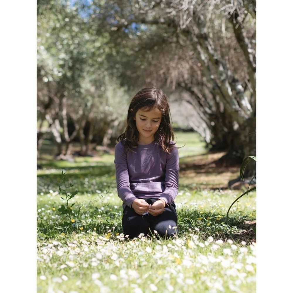 Nui Organics Tihoi Crew Plum Size 6Y New With Tags